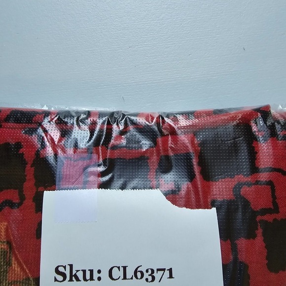 Habitat Clothes To Live In Shirt Womens Medium Red Black Button Up Artsy - Picture 12 of 12